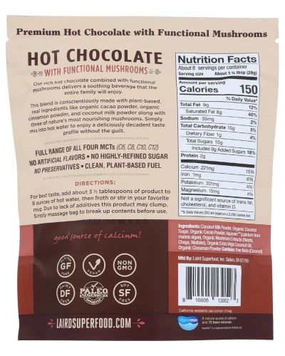 Laird Superfood: Hot Chocolate Mushroom, 8 Oz - Image 3