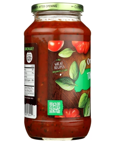 Organicville: Sauce Pasta Tmo Basil, 24 Oz - Image 2