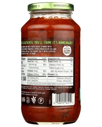 Organicville: Sauce Pasta Tmo Basil, 24 Oz - Image 4