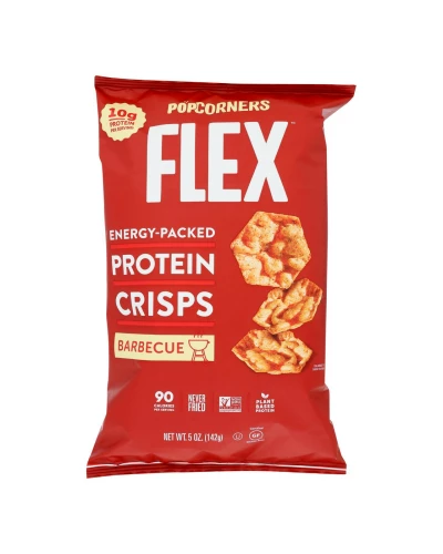 Popcorners - Protein Crisps Flex BBQ - Case of 12 - 5 OZ (12x5 OZ)