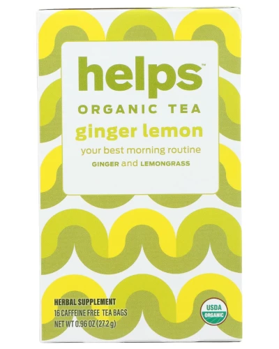 Helps: Organic Tea Ginger Lemon, 16 Bg