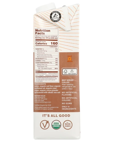 Rise Brewing Co: Organic Chocolate Oat Milk, 32 Fo - Image 3