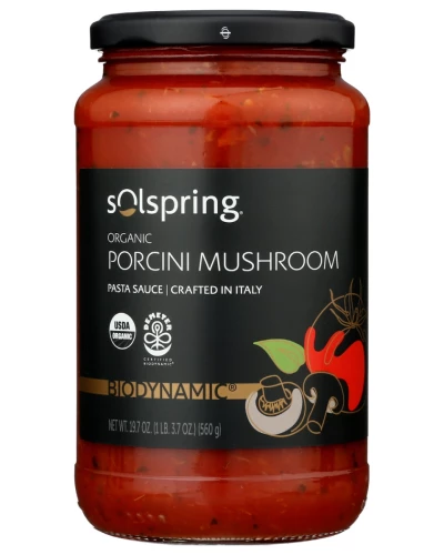 Solspring: Porcini Mushroom Italian Pasta Sauce, 19.7 Oz