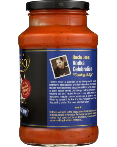 La Famiglia Delgrosso: Sauce Pasta Creamy Vodka, 26 Oz - Image 4