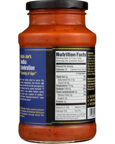 La Famiglia Delgrosso: Sauce Pasta Creamy Vodka, 26 Oz - Image 3