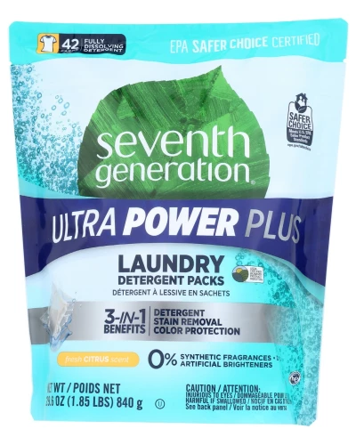 Seventh Generation: Detergent Ultra Powder Plus, 42 Ea