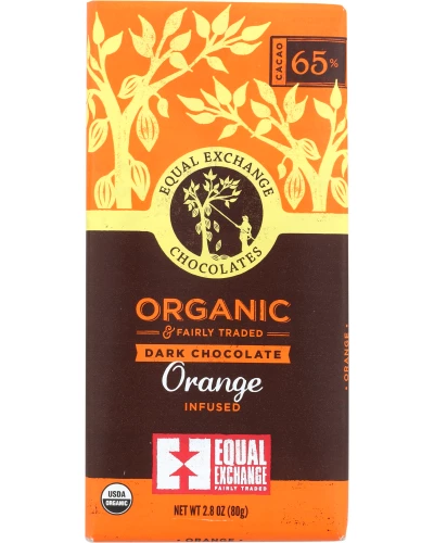 Equal Exchange: Chocolate Bar Dark Orange Organic, 2.8 Oz