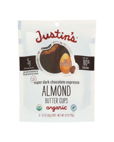 Justin's - Almbtr Dark Chocolate Espresso - Case Of 6-4.2 Oz