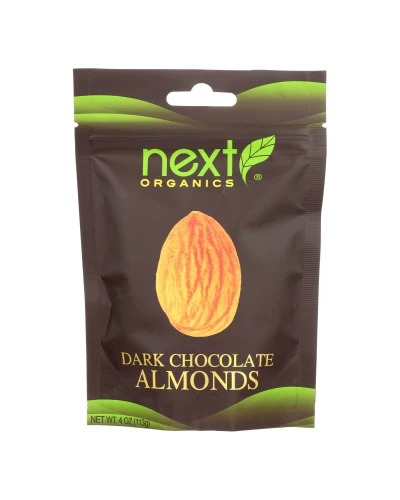 Next Organics Organic Dark Chocolate - Almonds - Case Of 6 - 4 Oz.
