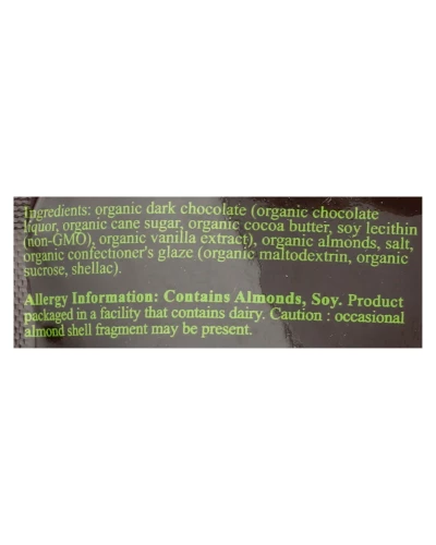 Next Organics Organic Dark Chocolate - Almonds - Case Of 6 - 4 Oz. - Image 2