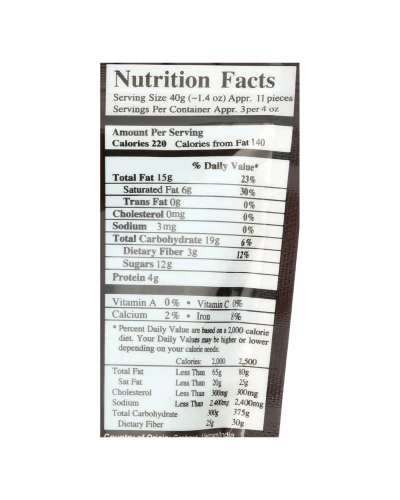Next Organics Cashews, Dark Chocolate  - Case Of 6 - 4 Oz - Image 3